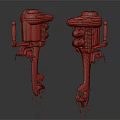 modern engine outboard engine generator 3d model