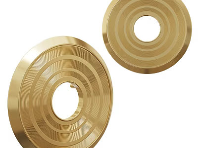 Golden Circular Wall Decor With Intricate Concentric Patterns For Modern Home Decoration 3d model