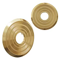 Golden Circular Wall Decor With Intricate Concentric Patterns For Modern Home Decoration