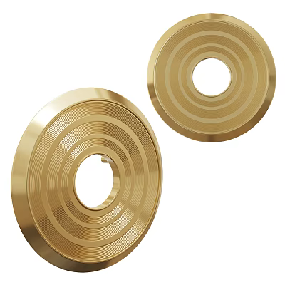 Golden Circular Wall Decor With Intricate Concentric Patterns For Modern Home Decoration 3d model