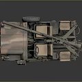 Vintage Military Utility Vehicle With Mounted Cannon And Rugged Off Road Design