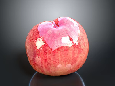 Fresh Red Shiny Apple With Vibrant Color And Glossy Surface Perfect For Healthy Snacks 3d model