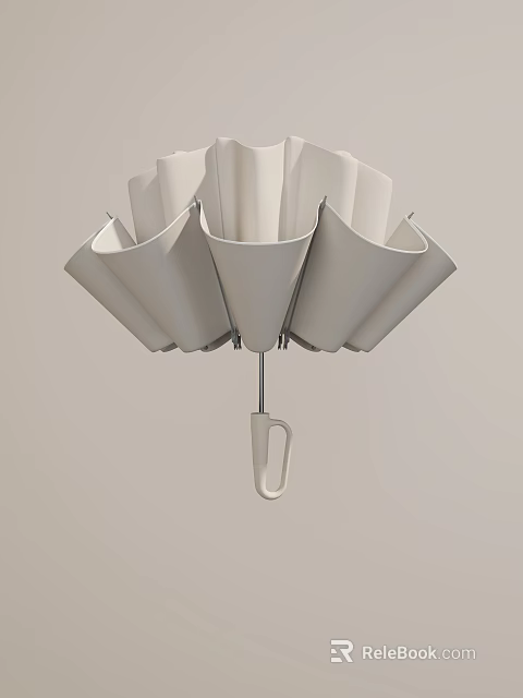 Modern White Pendant Light With Stylish Petal Shaped Hanging Structure Design 3d model 