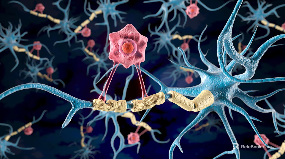 Advanced 3D Medical Device Visualizing Neuron Synaptic Connections And Cell Structures 3d model 