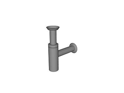 Modern Wall Mounted Gray Washbasin With Sleek Faucet Design For Bathroom 3d model