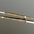 Traditional Martial Arts Dual Weapons with Bamboo Handles and White Metal Accents