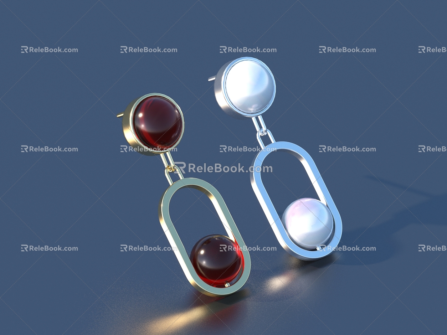 Ruby Jewelry Earrings Pendant Pendant 3d model