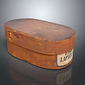 Brown Oval Shaped Wooden Box Industrial Equipment With Medical Lappel Label