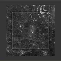 Detailed Lunar Surface Marked With White Square Frame Showing 2000km Area