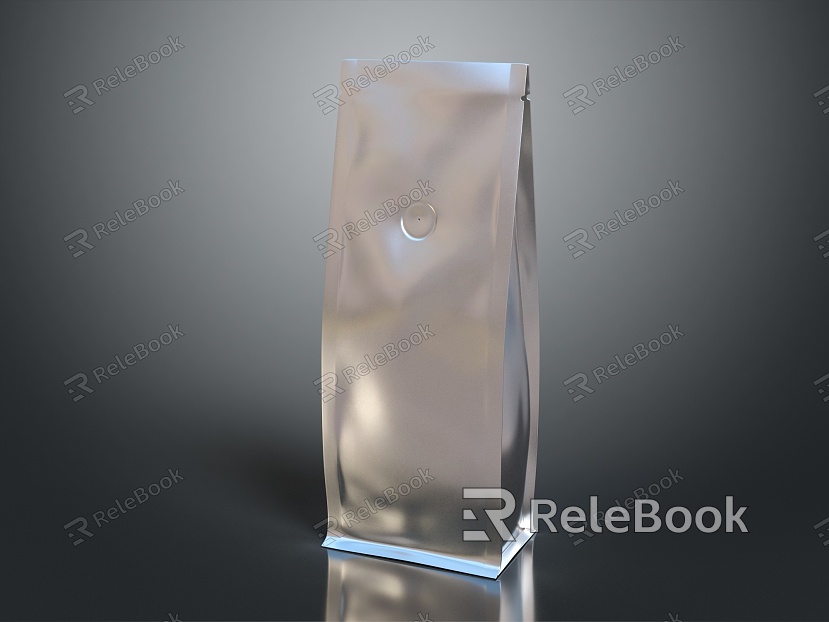 modern packaging bag vacuum packaging vacuum food coffee bag model