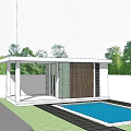 Modern Homestay Architecture 3d model