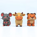 Cute Cartoon Reptile Figurines Including Lizard Turtle And Crocodile Models
