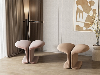 Modern sofa stool 3d model