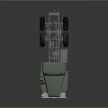 Green Military Style Heavy Duty Truck Chassis With Six Wheels And Off Road Design