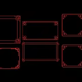 Decorative Line Frames With Geometric Ornaments In Various Styles On Black Background 3d model