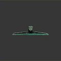 Highly Detailed Green Spacecraft Wreckage Model for Aerospace Research and Exhibition