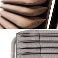 Modern Brown Velvet Accent Chair With Rose Gold Metal Frame And Striped Backrest
