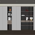 Modern bookcase 3d model