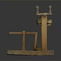 Wooden Hardware Tools Display Stand With Vintage Knobs And Components