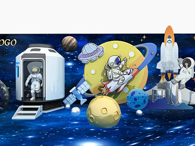 Modern Beauty Chen Space Astronaut Theme Beauty Chen 3d model