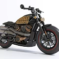 Black and Gold Shadow Chaser Motorcycle With Modern Stylish Design And Red Rimmed Tires