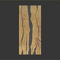 Rustic Natural Wooden Furniture Table With Split Top And Black Legs