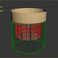 Transparent Glass Container With Golden Lid Diamond Patterned Surface And Modern Design
