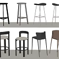 Modern Bar Chair Bar Stool High Stool 3d model
