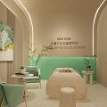 Silent SPA Beauty Room Massage Bed Leisure Sofa Hanger Nail Beauty Room Cream Beauty Room 3d model