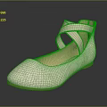 Light Colored Textured Flat Shoes With Cross Straps And Light Brown Sole For Elegant Look