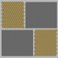 Modern Exterior Wall Design With Gray Gold White Fish Scale Scalloped Tiles