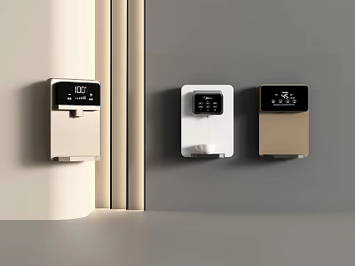 Sleek Wall Mounted Daily Electrical Appliances With Digital Display And Various Colors For Home 3d model