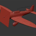 Vintage Green Fighter Plane With Red Circular Emblems On Wings And Colorful Tail Stripes