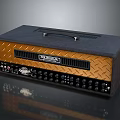 Orange Audio Amplifier Featuring Black Orange Exterior Multiple Control Knobs And Top Handle 3d model