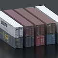 Multiple Industrial Shipping Containers In Various Colors With SWIFT And CSX Logos