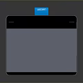 Sleek Blue And Black Tablet Device With Modern Design And Brand Logo