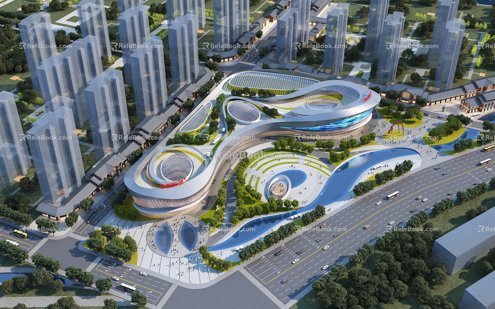 Modern Wanda Plaza 3d model