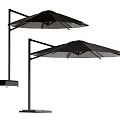 Outdoor Black Sunshade Canopy With Sturdy Stand And Stable Base 3d model