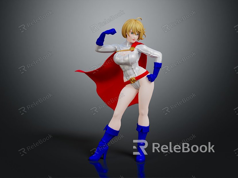 Modern Game Character Mighty Girl Divine Power Girl Power Girl Superwoman model