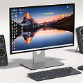 Modern computer monitor 3d model