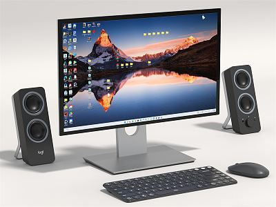 Modern computer monitor 3d model