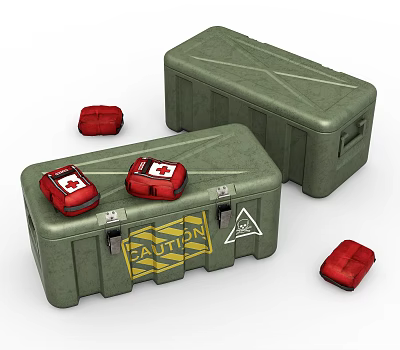Modern Medical Equipment Military Supplies Medical Kit 3d model