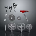 Modern Gear Variable Speed Gear Bicycle Parts Proximity Mirror 3d model