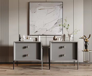 Modern bedside table 3d model