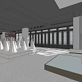 Wedding Dress Store Interior With Elegant Wedding Dresses Display And Large Windows