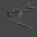 MAT49 submachine gun 3d model
