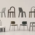 Modern Single Chairs With Various Stylish Designs And Different Color Options 3d model