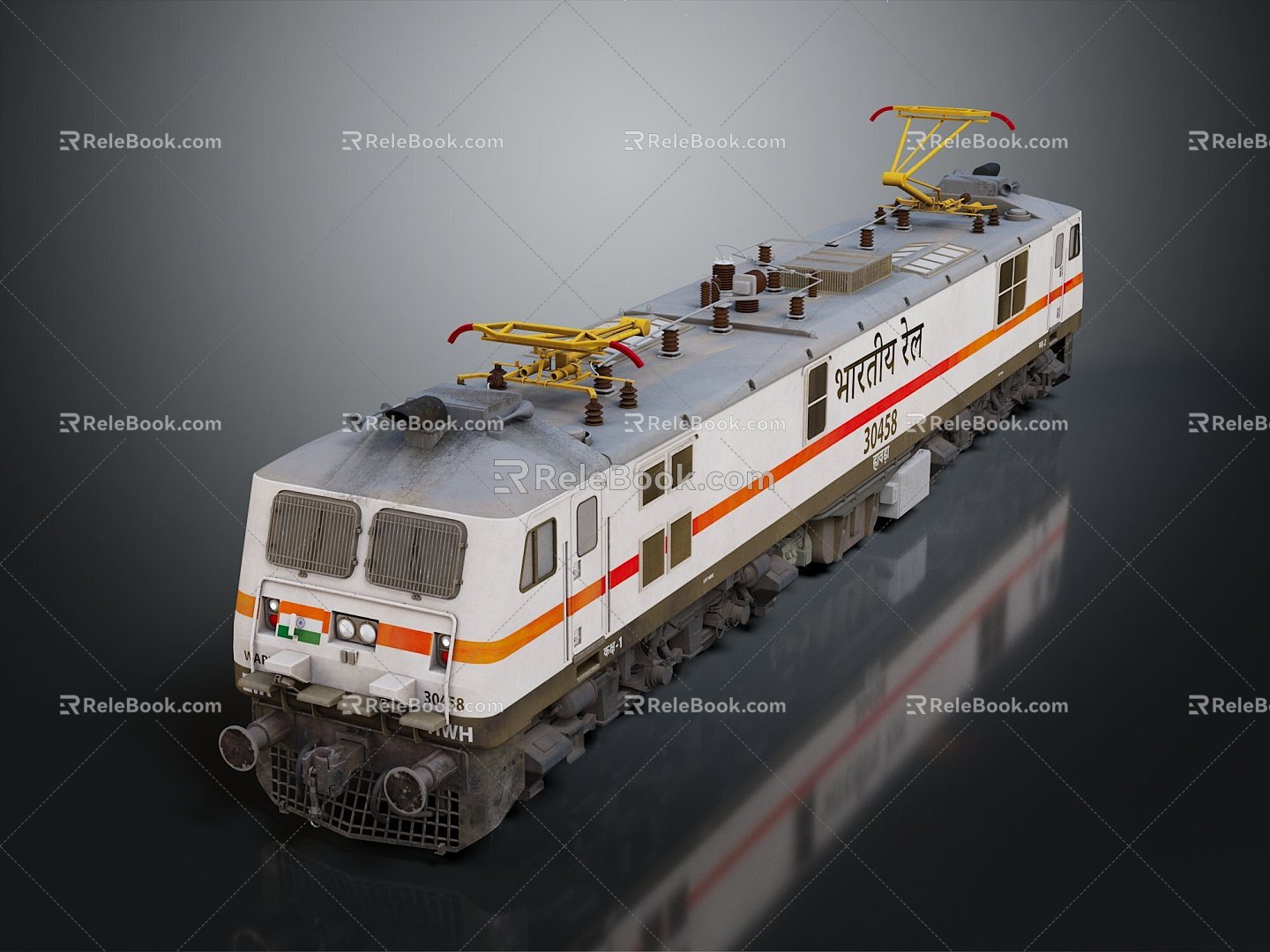 Realistic train vehicle 3d model