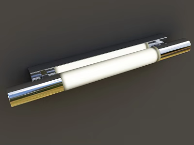Modern Wall Sconce With Sleek Metal Construction And White Light Tube Design 3d model