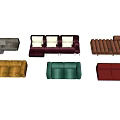 Various Modern Sofa Set Combinations With Multiple Colors And Stylish Designs 3d model